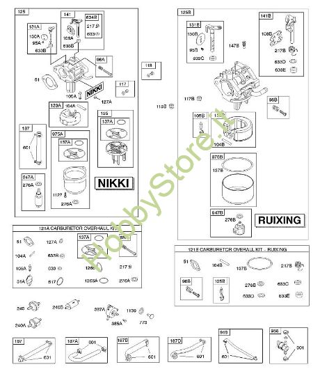 D - Carburatore, alimentazione carburante, kit di revisione carburatore B&S - 31 €¦ 31R507-0008-B5 brand Stihl